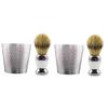 DOITOOL 2sets Beard Shaving Bowl Holder Hair Brush Set Men's Grooming Kit Stencil Tool Safe Use view 1
