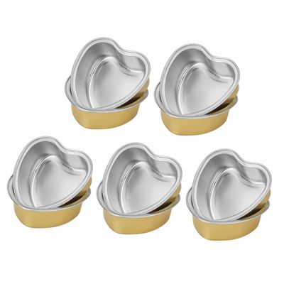 FRCOLOR 10pcs Aluminum Foil Wax Melting Bowls Heat-resistant Wax Containers for Portable and Practical for Hair Removal