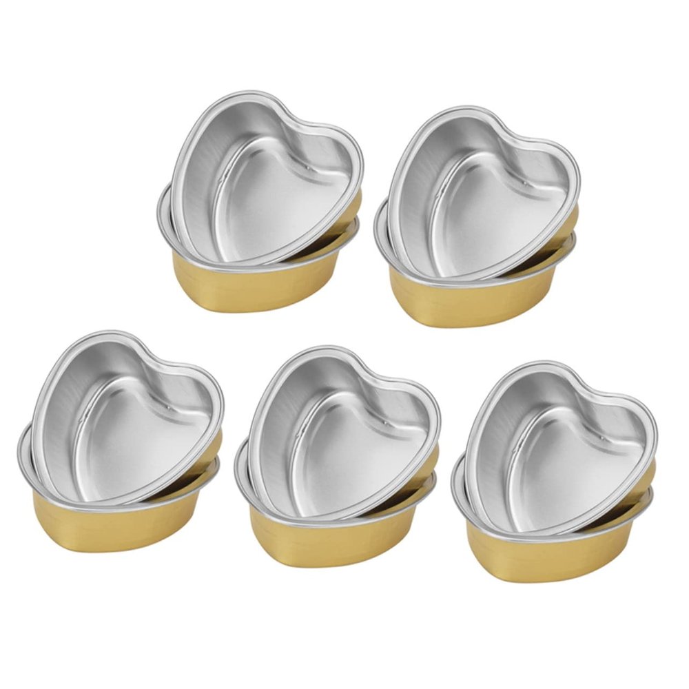FRCOLOR 10pcs Aluminum Foil Wax Melting Bowls Heat-resistant Wax Containers for Portable and Practical for Hair Removal