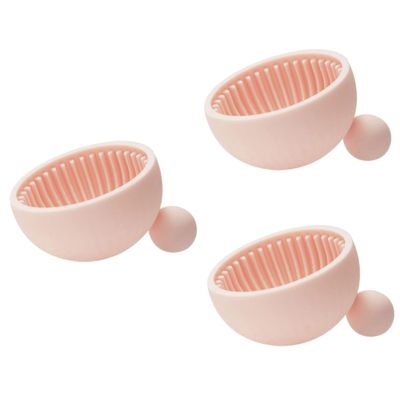 Beaupretty 3pcs Creative Silicone Makeup Brush Cleaning Pad Portable Easy Use Tool for Deep Cleaning Cosmetics for Eye Shadow Makeup Brushes Color