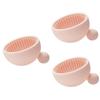 Beaupretty 3pcs Creative Silicone Makeup Brush Cleaning Pad Portable Easy Use Tool for Deep Cleaning Cosmetics for Eye Shadow Makeup Brushes Color view 1