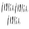 minkissy 18pcs Stainless Steel Eyebrow Razor Set Trimmer Comb Brush Shaper Portable Makeup Tools for Travel view 1