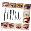 minkissy 18pcs Stainless Steel Eyebrow Razor Set Trimmer Comb Brush Shaper Portable Makeup Tools for Travel view 4