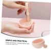 Beaupretty 2pcs Portable Silicone Makeup Brush Cleaner Bowl Pink Cosmetic Brush Cleaning Mat for Easy Deep Cleaning Salon Home Use view 4
