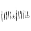 minkissy 12pcs Stainless Steel Eyebrow Set Foldable Scissors Comb Brush Portable Makeup Tools for Precise Trimming Shaping for Travel Everyday Use view 1