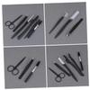 minkissy 12pcs Stainless Steel Eyebrow Set Foldable Scissors Comb Brush Portable Makeup Tools for Precise Trimming Shaping for Travel Everyday Use view 4