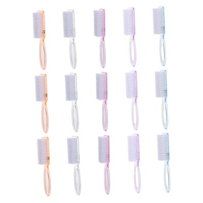 Beaupretty 15pcs Long Handle Nail Brush Cleaning Tools Set for Home and Professional Nail Art Fingernail Dust Brushes for Easy Use and Comfortable Grip