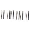 minkissy 12pcs Stainless Steel Eyebrow Clamp Eyebrow Trimmers Tweezers for Precision Shaping Facial Hair Removal Convenient Travel view 1