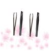 minkissy 12pcs Stainless Steel Eyebrow Clamp Eyebrow Trimmers Tweezers for Precision Shaping Facial Hair Removal Convenient Travel view 4
