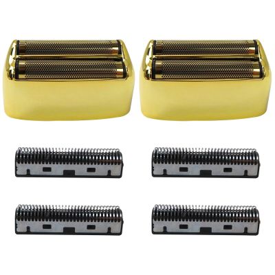 2-Pack Replacement Shaving Heads Blades and Foil Compatible for BaBylisPRO FXFS2G/FXFS2 Single-Stick Shaver - Gold