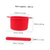 Angoily 2sets Silicone Wax Warmer Bowls for Hair Removal High-temperature Resistant Liners with Stirring Sticks Capacity for Easy Mixing and Application view 2