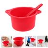 Angoily 2sets Silicone Wax Warmer Bowls for Hair Removal High-temperature Resistant Liners with Stirring Sticks Capacity for Easy Mixing and Application view 4