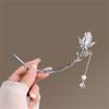 2 Pieces Hair Stick,Fox and Tulip Metal Hairpins Headwear Fork Sticks French Hair Pin Hair Accessories for Women Girls view 4