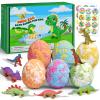 Bath Bombs for Kids with Dragon Toys Inside, Sanyi Dinosaur Toys Gifts for Kids 5-7, Dino Egg Fillers Bubble Bath Birthday Stocking Stuffers Christmas Gifts for Boys Girls Toddler view 1