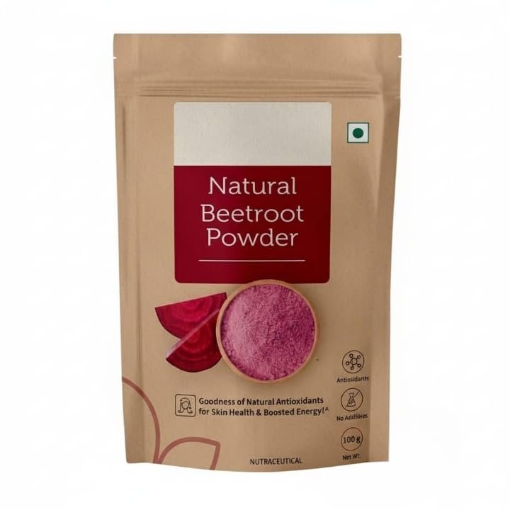 Natural Beetroot Powder For Face, Skin & Hair | 100% Pure & High Natural Antioxidants | Boost Energy | Additive Free (100g Pack of 1)