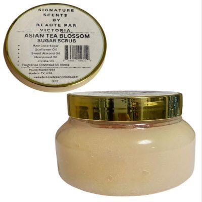 Signature Scents by Beaute Par Victoria Sugar Body Scrubs (Asian Tea Blossom), 8.00 Fl Oz (Pack of 1)
