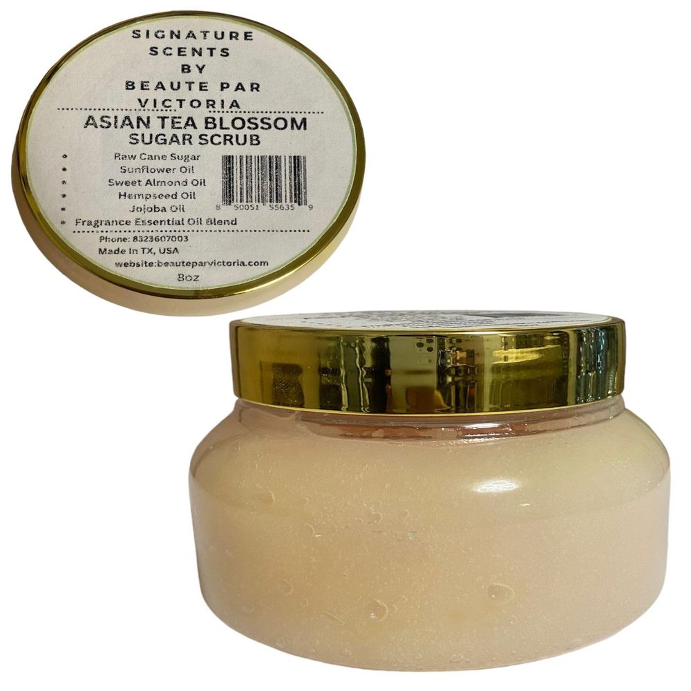 Signature Scents by Beaute Par Victoria Sugar Body Scrubs (Asian Tea Blossom), 8.00 Fl Oz (Pack of 1)