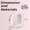Wandering Nature Clear Makeup Bag for Purse Mini Make up Bag Cute Cosmetic Pouch for Women with Slip-in Pockets Travel Toiletry Essentials Vegan Leather Organizer Pouch,Patent Pending view 3