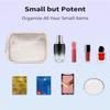 Wandering Nature Clear Makeup Bag for Purse Mini Make up Bag Cute Cosmetic Pouch for Women with Slip-in Pockets Travel Toiletry Essentials Vegan Leather Organizer Pouch,Patent Pending view 4