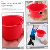 Housoutil 2 Pack Hair Removal Wax Warmer Bowl Set with Stirring Sticks Silicone Liner for Double Use view 2