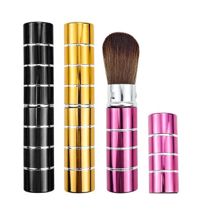 3 PACK Retractable Kabuki Makeup Brush, Travel Makeup Brushes with Cover Makeup Tool Portable Blush Brush for Blush, Bronzer, Buffing, Highlighter Flawless Powder Cosmetics