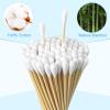 Bamboo Cotton Swabs Set - 400 ct with 300 Double-Tipped 3-Inch and 100 Long 6-Inch Swabs - Biodegradable and Organic with Storage Case for Makeup, Pet Care, and Cleaning view 4
