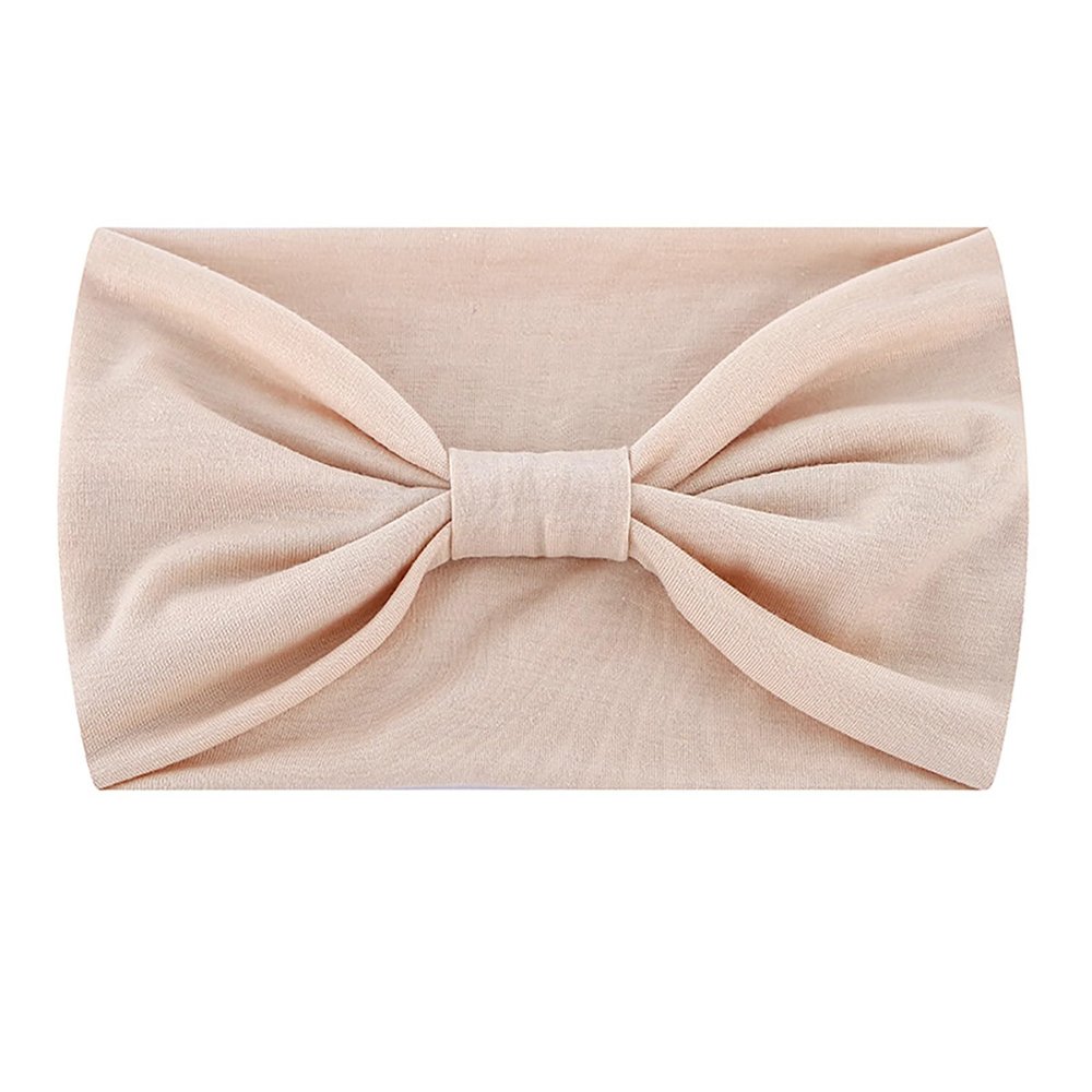 YOLAI Knotted Headband for Women Wide Headband for Women Fashion Hair Bands Elastic Turban for Girls Exercise Yoga (Khaki, One Size)