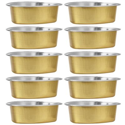 FELTECHELECTR Hair Removal Wax Containers 10 Aluminum Foil Bowls Large Wax Warmer Bowl Set for Beauty Salons