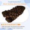 Curly Sew in Hair Extensions Real Human Hair Chocolate Brown Hand Tied Weft Human Hair Bundles for Women Full Head Blonde Hand Tied Water Wave Sew in Double Weft Hair Extensions 80G 14Inch view 4