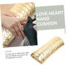 Housoutil Love-heart Nail Art Tool Hand Pillow Comfortable Manicure Wrist Support Cushion for Nail Stylish Hand Rest Pillow for Desk for Manicure Work Easy to Clean view 4