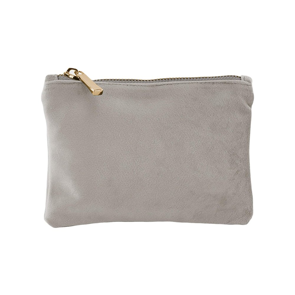 BagBase Velvet Cosmetic Case (17cm x 12cm) (Moonstone)