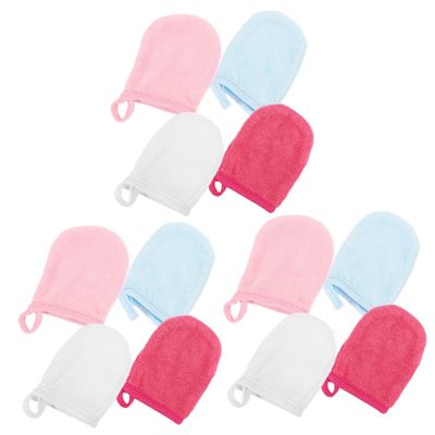Didiseaon 12pcs Makeup Remover Cloths Reusable Face Wipes Microfiber Gloves for Gentle Cleaning