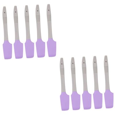 Housoutil 10pcs Non-stick Silicone Beauty Spatula for Hand and Foot Care Comfortable Wax Application Tool Easy to Clean and Store for Home and