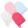Didiseaon 20pcs Microfiber Gentle Cleanser Gloves Makeup Remover Mitts for Women Facial Cleaning Mitts Exfoliating Mask Facial Gloves view 4