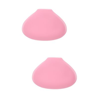 Housoutil 2pcs Makeup Brush Holder Cover Micro Palette Concealer Brushes Kit Lip Scrubber Makeup Brush Covers Foundation Brush Cover Brush Bubble Silicone Makeup Brush Holder Pink