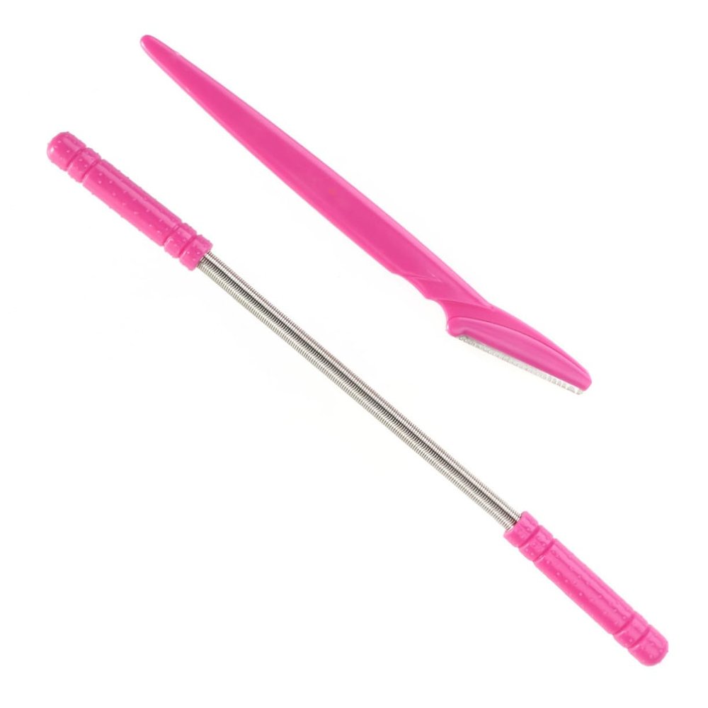 DOITOOL 2pcs Eyebrow Razor Facial Hair Removing Stick Face Shaver for Facial Hair Remover Dermaplane Razor for Women Face Womens Razors Sprung Women's Hair Removal Device The Face