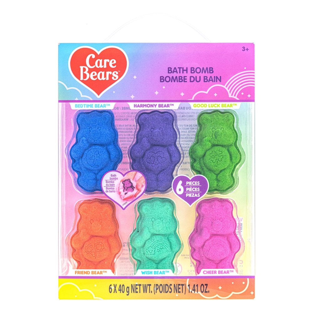 Care Bears 6 Pack Bubblegum Scented Bath Bombs - Ages 3+ Character Molded Bath Bombs  Fun & Bright Colors - Great Birthday Gifts, Stocking Stuffers, Slumber Parties, Spa Days & More by Townley Girl