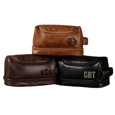 MillMB Personalized Toiletry Bag Gifts For Men - Custom Travel Toiletry Bag - Mens Cruise Toiletry Travel Bag - Personalized Toiletry Bag For Men - Durable Leather Dopp Bag(Pattern 13)