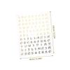 Housoutil 5sheets Self-Adhesive English Character Nail Stickers Alphabet Designs for Nail Art for Home and Salon Use Art view 3