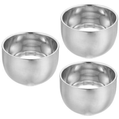 DOITOOL 3pcs Shaving Mug Professional Shave Bowl for Men Double Design for Convenient Use for Home Barber Shops Salons Capacity