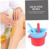 FRCOLOR 2pcs Silicone Wax Warmer Liner Non-stick High-temperature Resistant Wax Bowls for Hair Removal with Stirring Sticks for Salon Use view 2