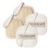 The Loofah Shop Premium Loofah Face Scrubber, Exfoliating Face Luffa Pad, Natural Cleansing Loofah Sponge for Deep Exfoliation. EcoFriendly Loofa for Men and Women in Cotton Travel Pouch, (1pack 4pcs) view 1
