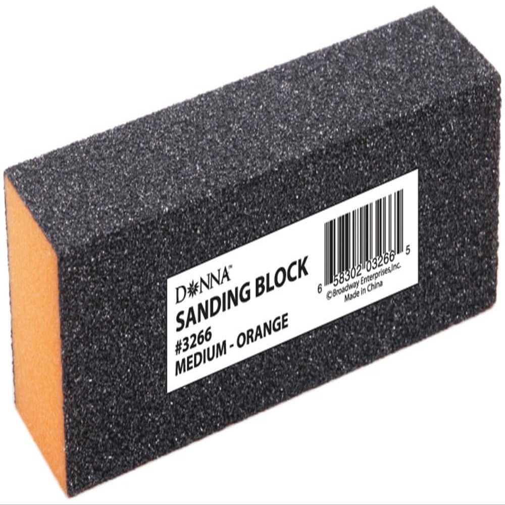 Donna Sanding Block Nail Medium Orange 12pcs