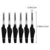 Ipetboom 6pcs Double-ended Folding Eyelash and Eyebrow Brush Portable Makeup Tool for Women Multifunctional Eyebrow Comb and Eyelash Comb for Travel and Everyday Use Black view 2