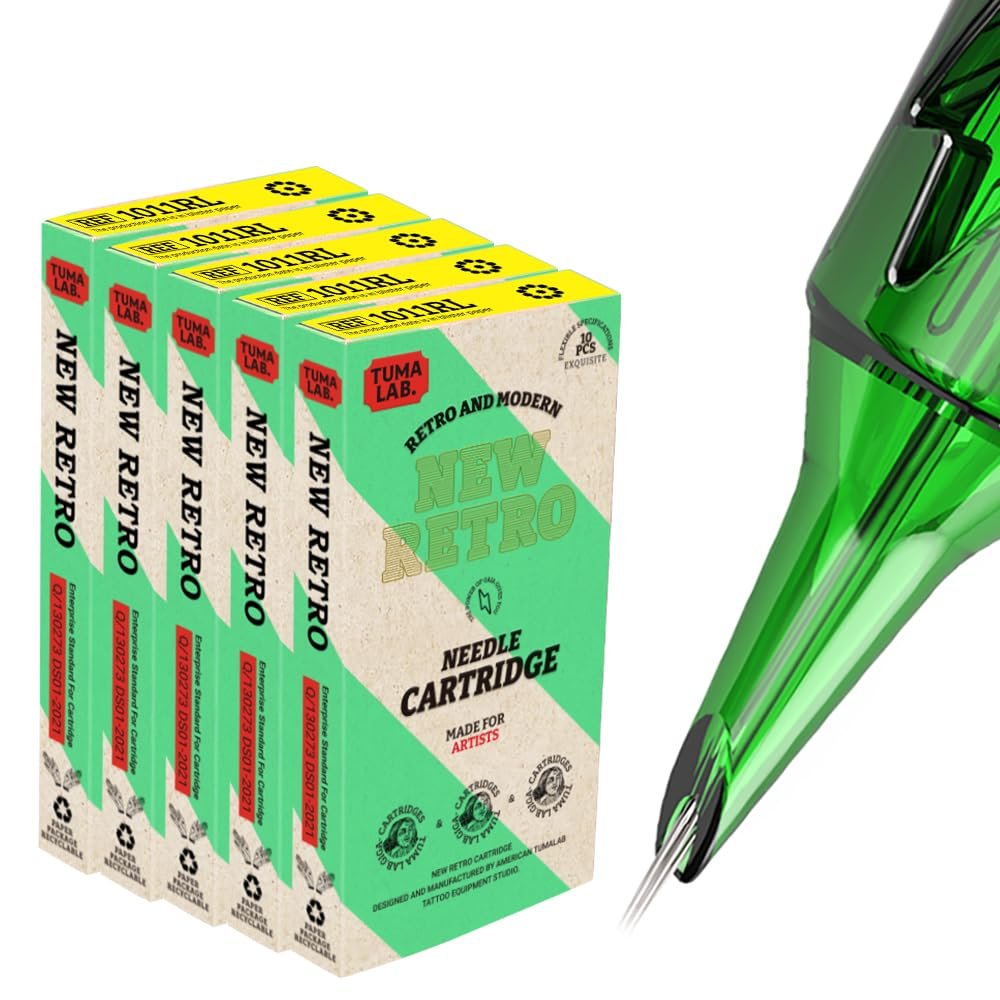 Tumalab Tattoo Cartridge Needles Mixed Size 50pcs for Tattoo Wireless Machine (50Pcs #1011RL)