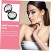 Balacoo Container with Lid Loose Powder Puff Holder Makeup Cosmetic Jars Dusting Powder with Puff Powder Case with Puff Small Blusher Boxes Sponges Makeup Cosmetic Case Travel Stereotypes, Size 1 view 2