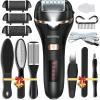 Electric Foot Callus Remover- Long Service Time, Rechargeable Electronic Foot File- Ideal Gift, Professional Pedicure Tools, Waterproof Foot Scrubber, Pedicure Kit Feet Care for Dead Skin (Black) view 1