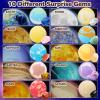 10 Pack Galaxy Bath Bombs for Kids with Surprise Toys Inside Organic Bubble Bath Bombs with Solar System Gemstones Easter Christmas Birthday Gift for Kids Boys Girls view 2