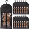 12PCS Hair Extension Holder Wig Storage Hanger for Multiple Wigs & Accessories, Black view 1