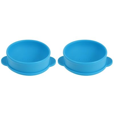 2Pcs Silicone Wax Melting Bowls, Non-Stick Wax Heater Inner Pots, Reusable Warmer Liners for Home Use, 5.19X4.33X2.75In, Blue